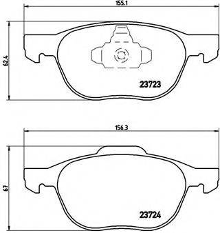 BREMBO P24061 Комплект гальмівних колодок, дискове гальмо