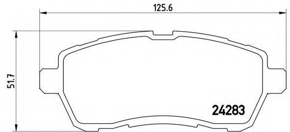 BREMBO P24072 Комплект гальмівних колодок, дискове гальмо