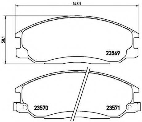 BREMBO P30013 Комплект гальмівних колодок, дискове гальмо