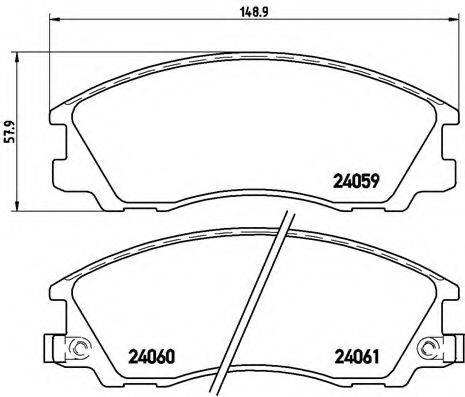 BREMBO P30017 Комплект гальмівних колодок, дискове гальмо