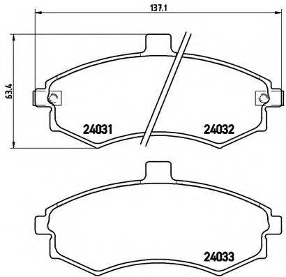 BREMBO P30020 Комплект гальмівних колодок, дискове гальмо