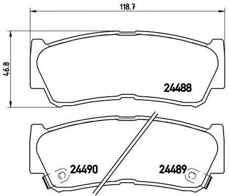 BREMBO P30037 Комплект гальмівних колодок, дискове гальмо