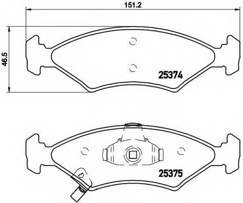 BREMBO P30062 Комплект гальмівних колодок, дискове гальмо