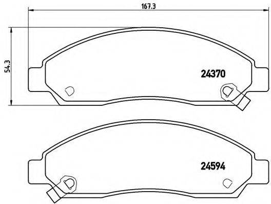 BREMBO P34005 Комплект гальмівних колодок, дискове гальмо