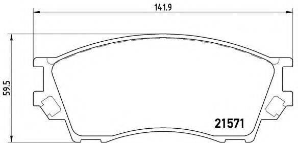 BREMBO P49019 Комплект гальмівних колодок, дискове гальмо