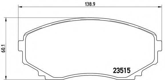 BREMBO P49028 Комплект гальмівних колодок, дискове гальмо