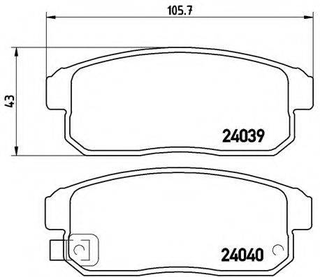 BREMBO P49035 Комплект гальмівних колодок, дискове гальмо