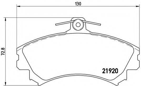 BREMBO P50055 Комплект гальмівних колодок, дискове гальмо