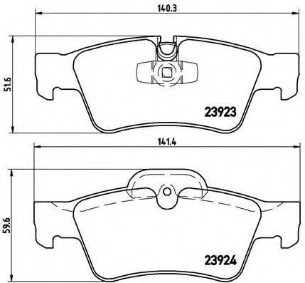 BREMBO P50064 Комплект гальмівних колодок, дискове гальмо