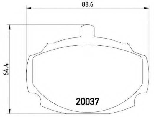 BREMBO P52001 Комплект гальмівних колодок, дискове гальмо