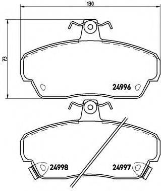 BREMBO P52020 Комплект гальмівних колодок, дискове гальмо