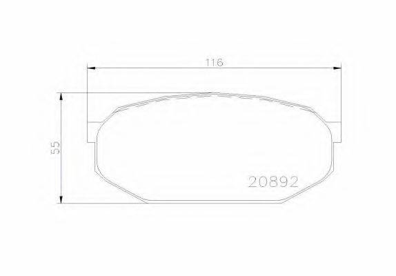 BREMBO P54005 Комплект гальмівних колодок, дискове гальмо