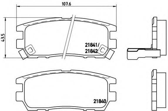 BREMBO P54018 Комплект гальмівних колодок, дискове гальмо