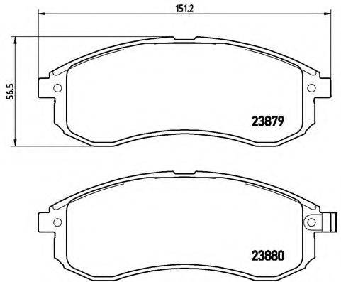 BREMBO P54033 Комплект гальмівних колодок, дискове гальмо