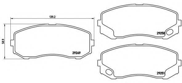 BREMBO P54043 Комплект гальмівних колодок, дискове гальмо