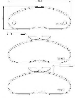 BREMBO P56019 Комплект гальмівних колодок, дискове гальмо