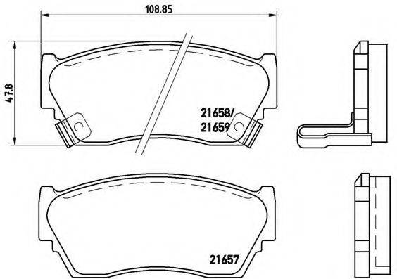 BREMBO P56027 Комплект гальмівних колодок, дискове гальмо