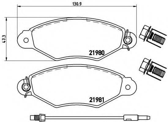 BREMBO P56038 Комплект гальмівних колодок, дискове гальмо