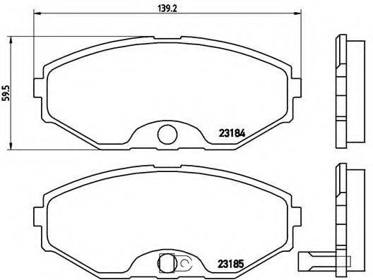 BREMBO P56045 Комплект гальмівних колодок, дискове гальмо