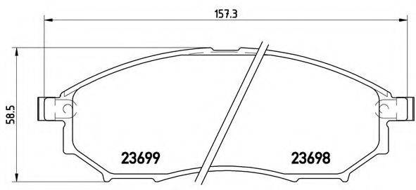 BREMBO P56058 Комплект гальмівних колодок, дискове гальмо