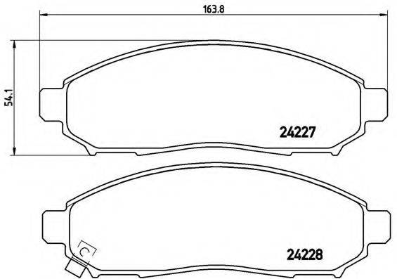 BREMBO P56059 Комплект гальмівних колодок, дискове гальмо