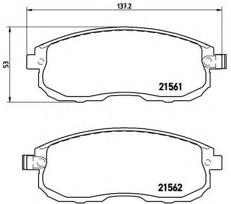 BREMBO P56065 Комплект гальмівних колодок, дискове гальмо