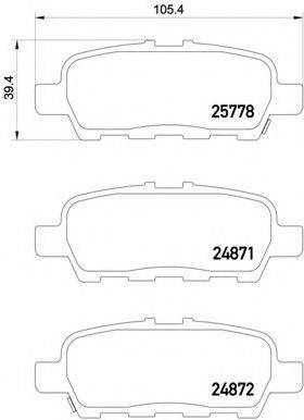 BREMBO P56087 Комплект гальмівних колодок, дискове гальмо