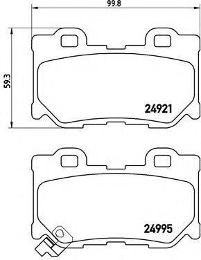 BREMBO P56095 Комплект гальмівних колодок, дискове гальмо