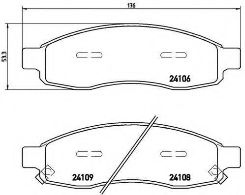 BREMBO P58001 Комплект гальмівних колодок, дискове гальмо