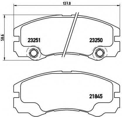 BREMBO P59033 Комплект гальмівних колодок, дискове гальмо