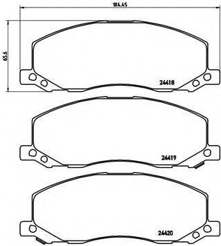 BREMBO P59058 Комплект гальмівних колодок, дискове гальмо