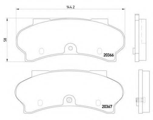 BREMBO P61033 Комплект гальмівних колодок, дискове гальмо