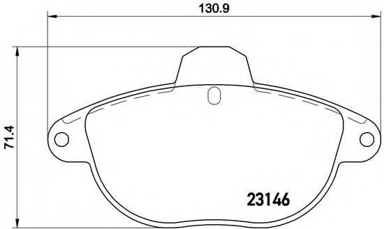 BREMBO P61055 Комплект гальмівних колодок, дискове гальмо