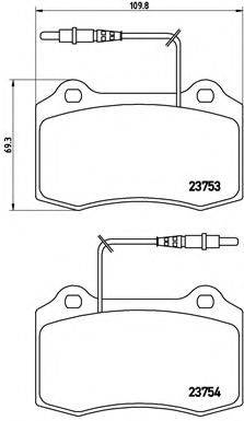 BREMBO P61064 Комплект гальмівних колодок, дискове гальмо