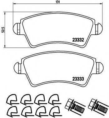 BREMBO P61067 Комплект гальмівних колодок, дискове гальмо