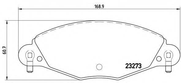 BREMBO P61072 Комплект гальмівних колодок, дискове гальмо