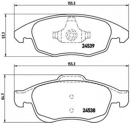 BREMBO P61083 Комплект гальмівних колодок, дискове гальмо