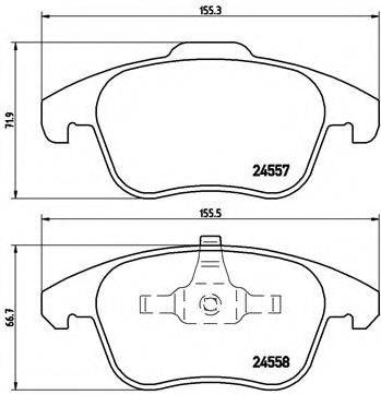 BREMBO P61086 Комплект гальмівних колодок, дискове гальмо