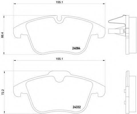 BREMBO P61106 Комплект гальмівних колодок, дискове гальмо