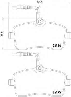 BREMBO P61109 Комплект гальмівних колодок, дискове гальмо