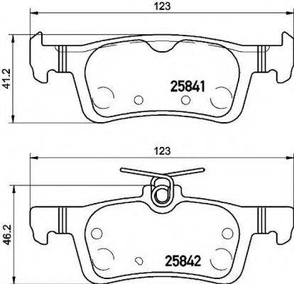 BREMBO P61121 Комплект гальмівних колодок, дискове гальмо