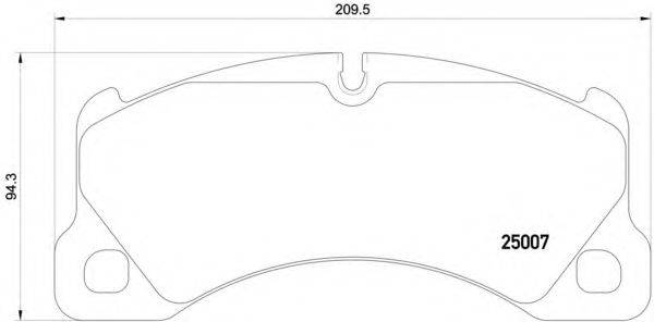 BREMBO P65021 Комплект гальмівних колодок, дискове гальмо