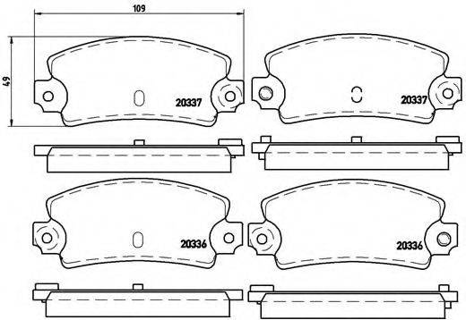 BREMBO P68002 Комплект гальмівних колодок, дискове гальмо