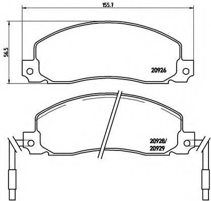 BREMBO P68006 Комплект гальмівних колодок, дискове гальмо