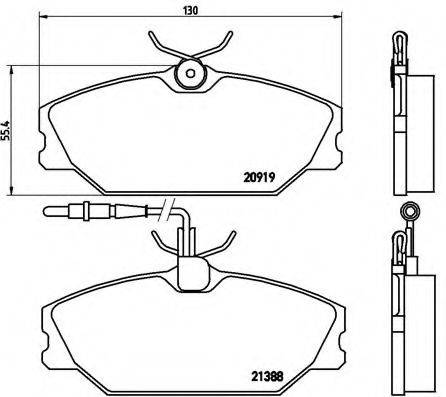 BREMBO P68014 Комплект гальмівних колодок, дискове гальмо