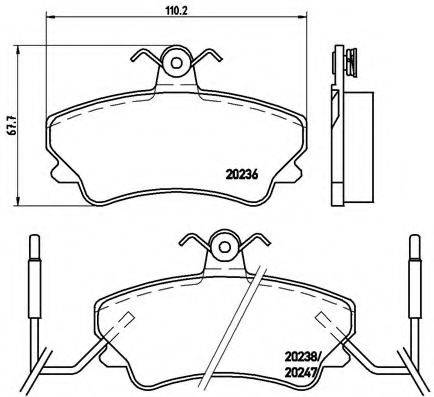 BREMBO P68019 Комплект гальмівних колодок, дискове гальмо