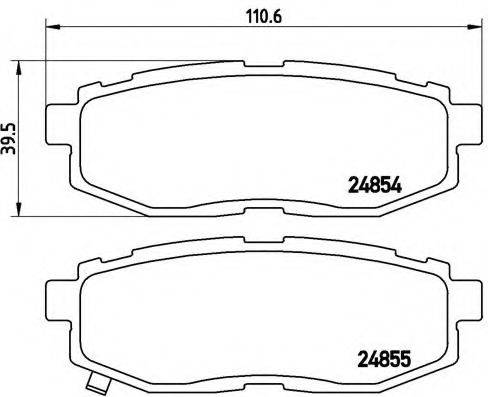 BREMBO P78018 Комплект гальмівних колодок, дискове гальмо