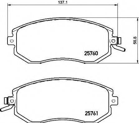 BREMBO P78021 Комплект гальмівних колодок, дискове гальмо