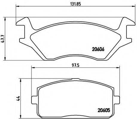 BREMBO P83004 Комплект гальмівних колодок, дискове гальмо