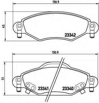 BREMBO P83053 Комплект гальмівних колодок, дискове гальмо